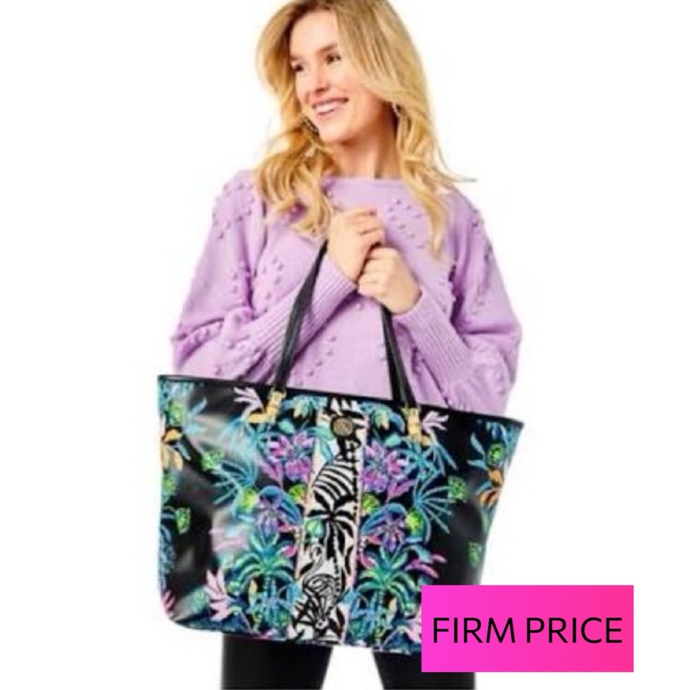 Lilly Pulitzer Onyx Paradise Glow Meena Tote-NWT & Still in Packaging-FIRM PRICE